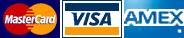 Master Card, Visa, and American Express Logo