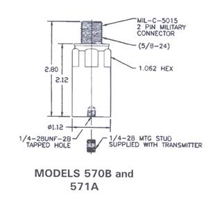 570A, 571 Vibration Transducer