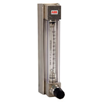 image of glass tube purge meter with inlet valve