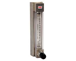 3 inch glass tube purge meter with inlet valve
