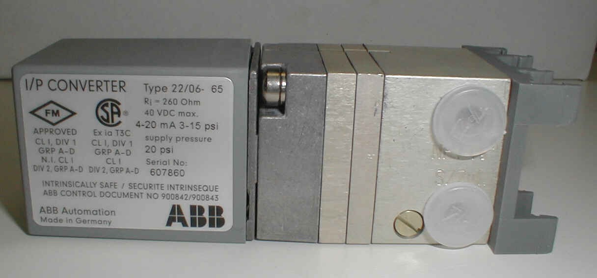 Type 22/0665 DIN Rail Mounted Current to Pneumatic Converters