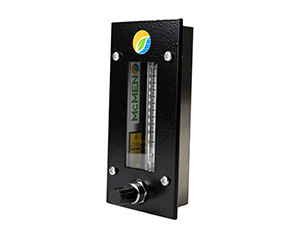 image of glass tube purge meter with back panel mounting
