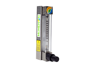 3 inch glass tube purge meter with inlet valve