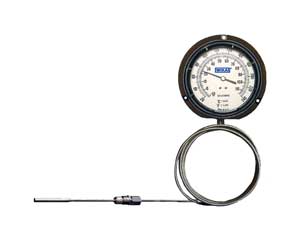 remote gas-actuated thermometer