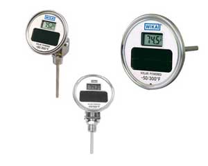 Trend & Wika Industrial solar-powered thermometers