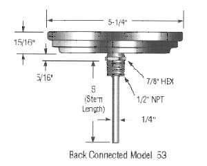 Example of Back Connected Thermometer